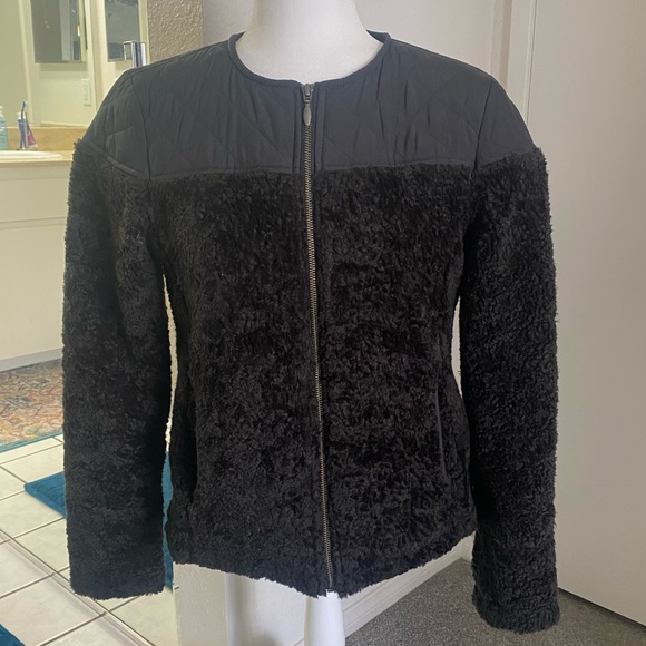 NWT Prana Black Quilted / Faux Fur Jacket - Picture 6 of 7